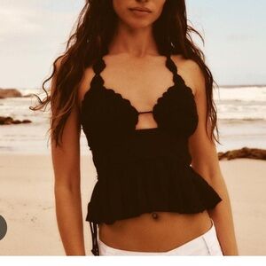 Zara Crochet Top Black